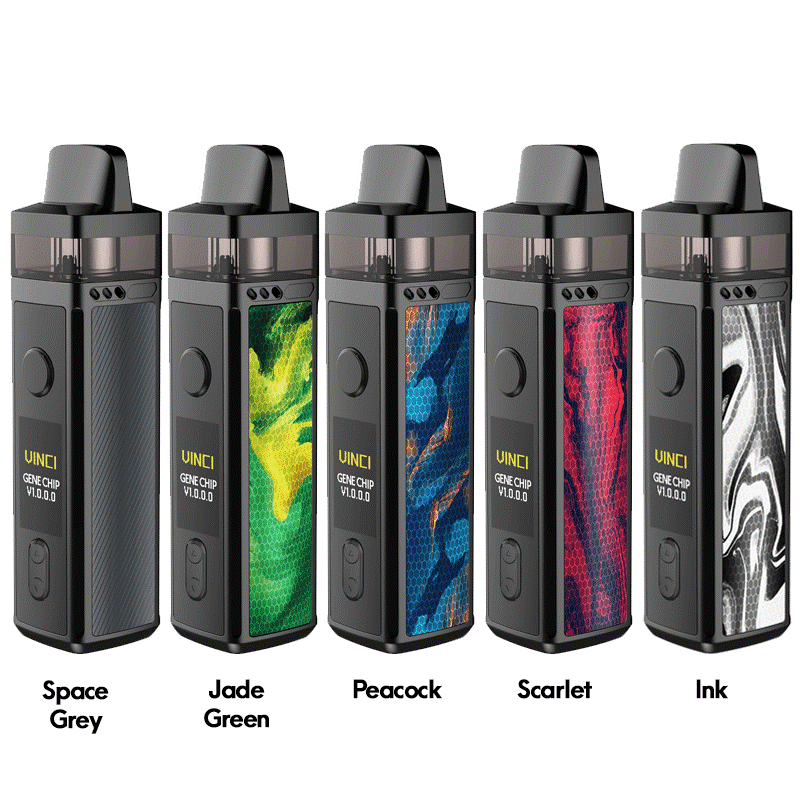 Vape pods with different designs.