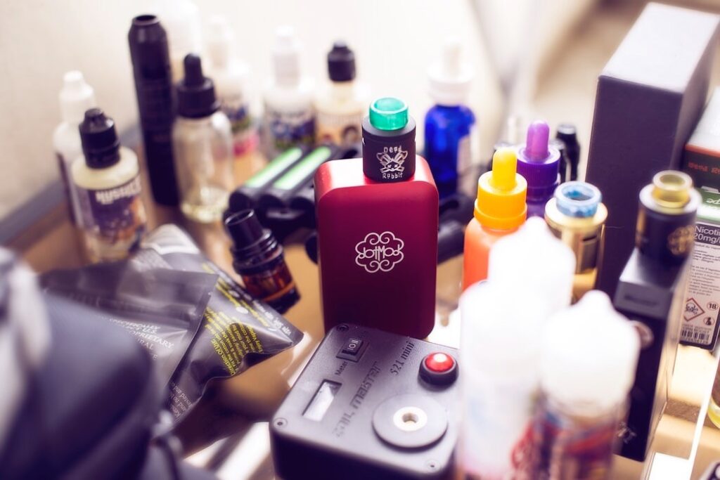 Vape products on a table
